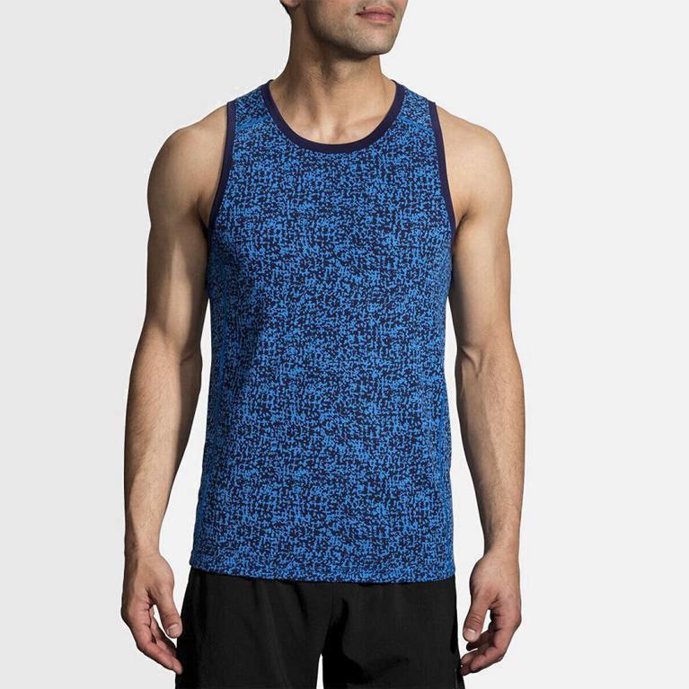 Brooks Distance - Camiseta Sin Mangas Hombre - Azules (KA6573048)